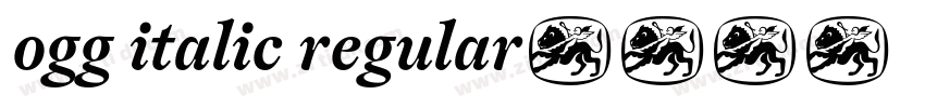 ogg italic regular字体转换